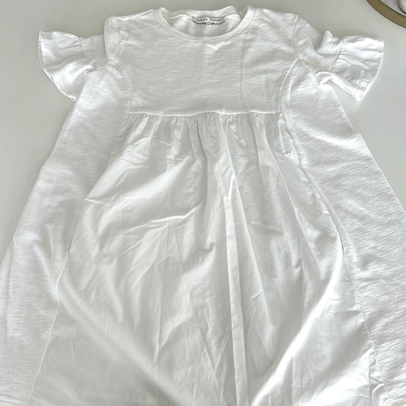 English Factory Mini Dress Cotton Terry In White size Medium - Picture 3 of 10